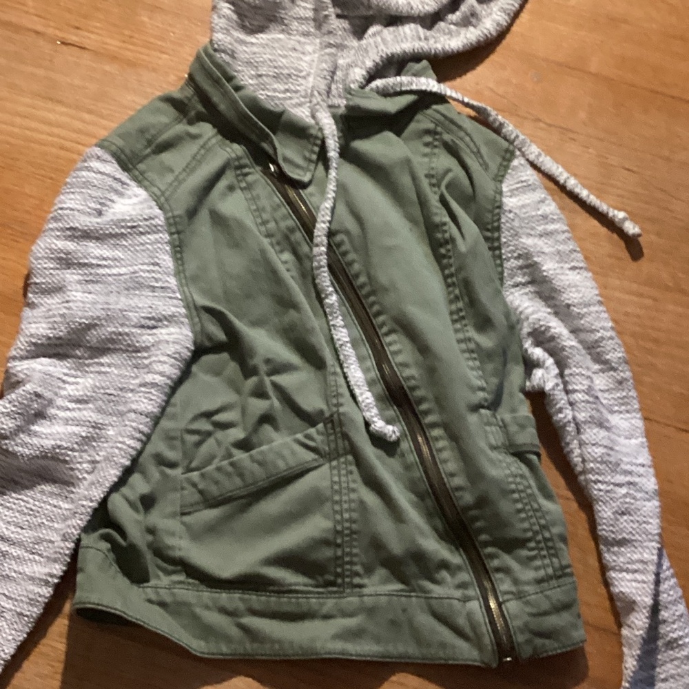 Woman’s Small Denim vested hoodie